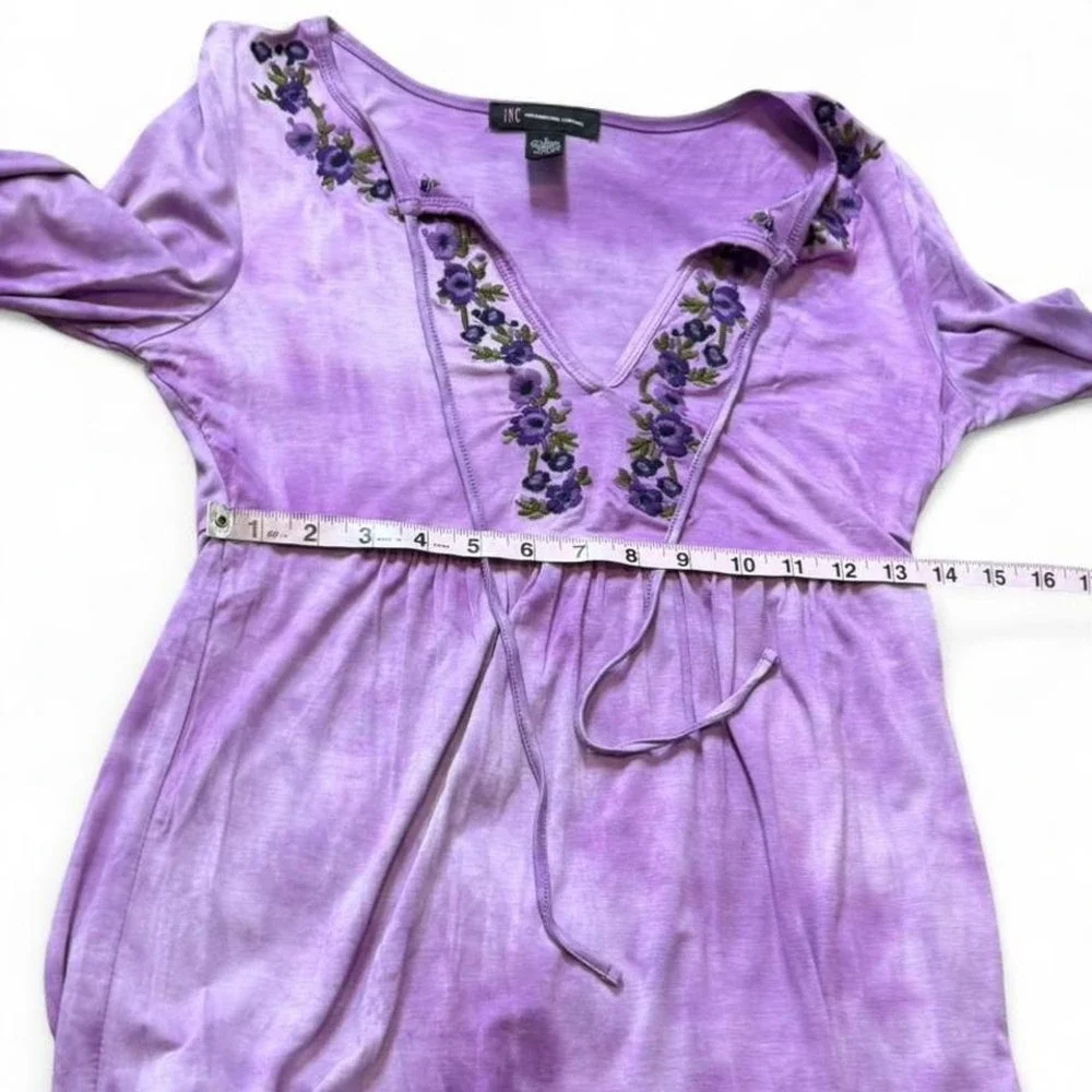 Y2K INC International Concepts‎ Purple Tie Dye Boho Tunic Blouse, Women's Size S
